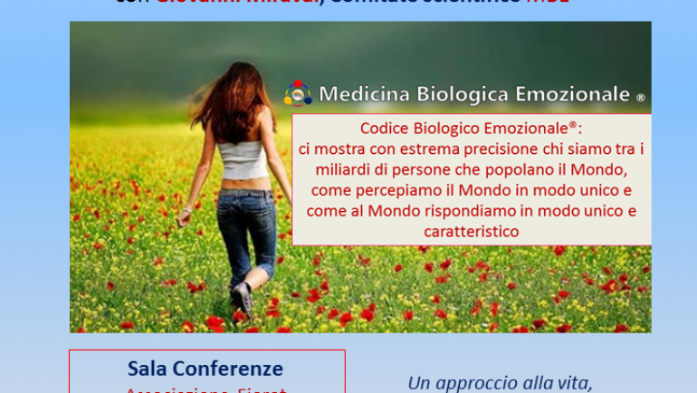 18 maggio a San Fior (TV) L’innovazione della Medicina Biologica Emozionale con il Codice Biologico Emozionale