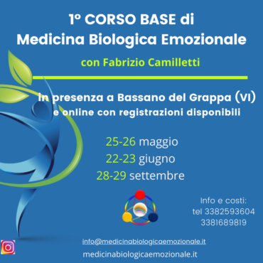 Maggio, 1° Corso Base di Medicina Biologica Emozionale 2024